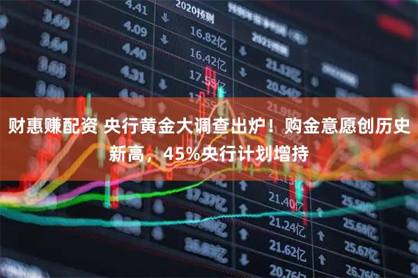 财惠赚配资 央行黄金大调查出炉！购金意愿创历史新高，45%央行计划增持